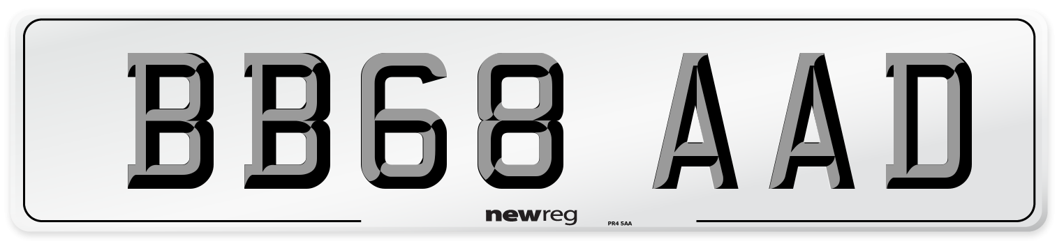 BB68 AAD Number Plate from New Reg